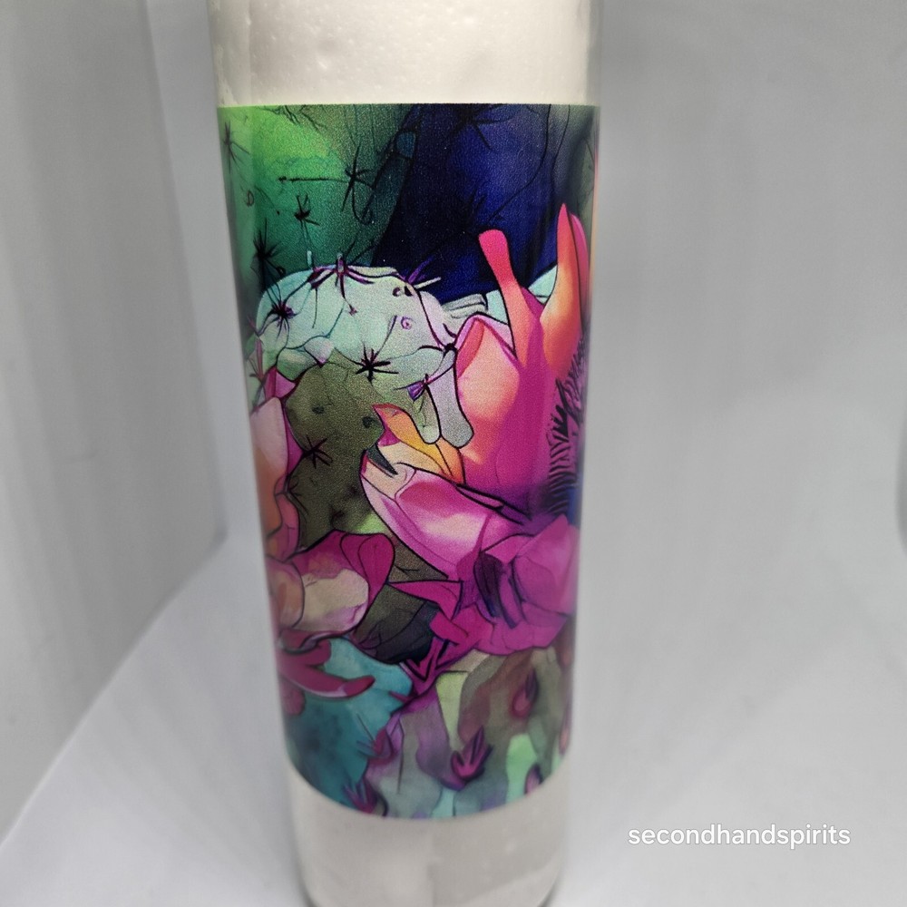 7-Day Prayer/Religious Candle Jar Floral Pattern