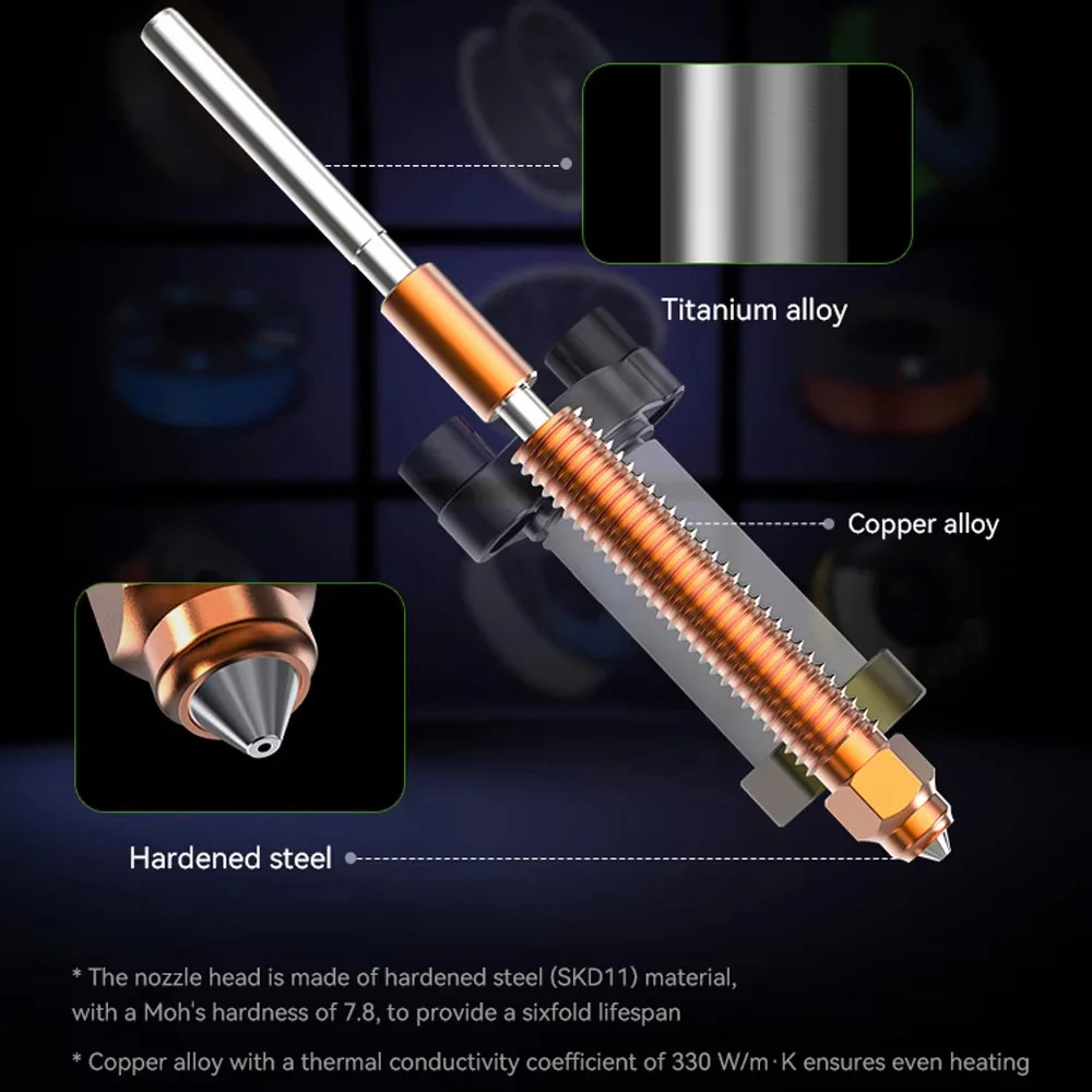 Creality K2 Plus Ceramic Heating Block Kit Quick-swap Nozzle 350°C