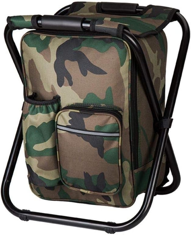 Bright starl Multifunction Folding Cooler and Stool Backpack, Hiking Camoufla...