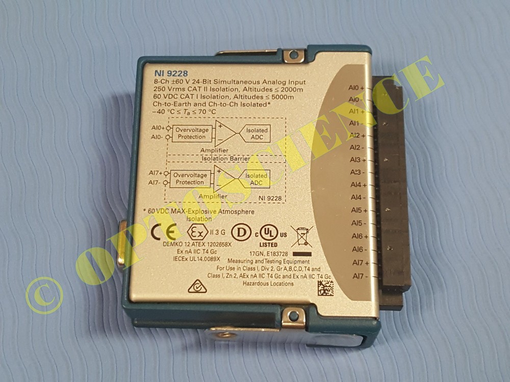 National Instruments NI 9228 cDAQ Analog Input Module, 24-Bit 8-Channel