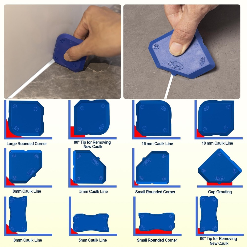 Caulk Application Tool Kit Sealant Finishing Tool Set Silicone Profiling Kit ...