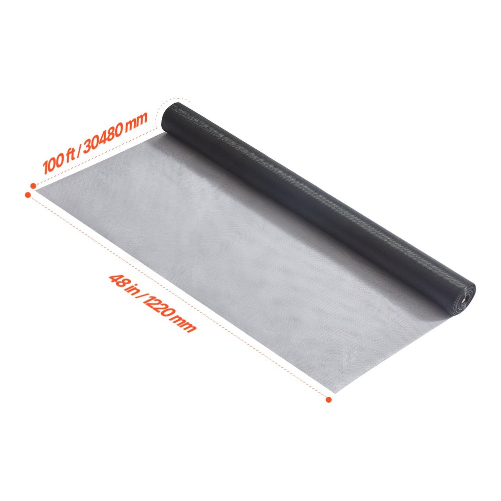 Window Screen Replacement 100 ft × 48 in Window Screen Mesh DIY Adjustable