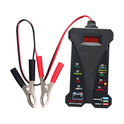 12V Digital Car Battery Tester Voltmeter - Alternator Charging System Analyzer