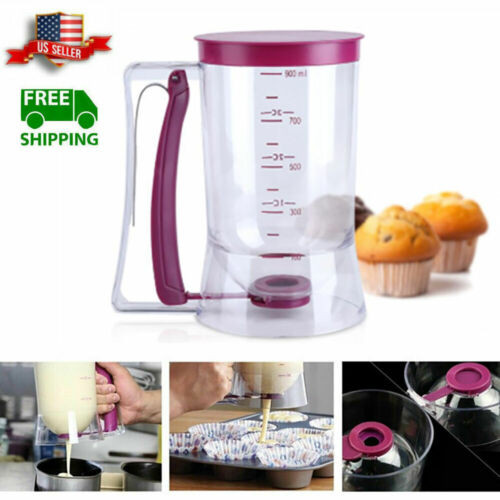 900ML Batter Dispenser Cupcake Pancake Muffin Kitchen Measuring Baking Mix Tools