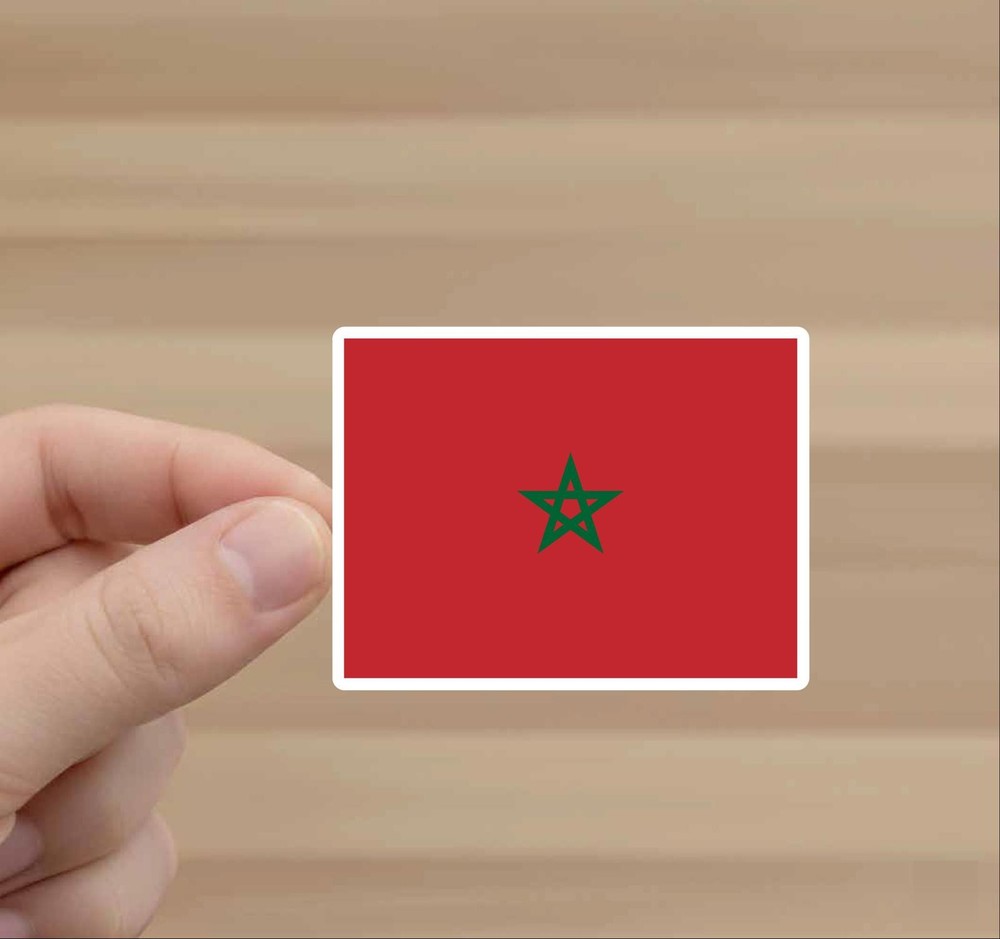 Moroccan Flag Stickers | 2-piece Decal Set (Various Sizes)