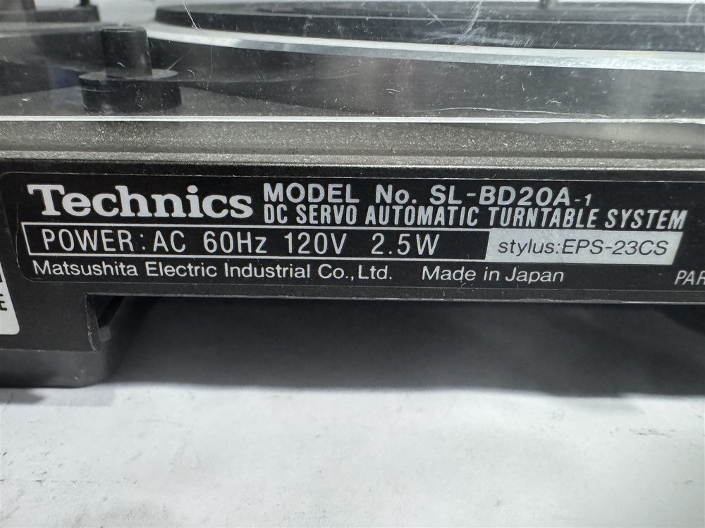 Technics SL-BD20A Vintage Automatic Turntable Record Player - TESTED