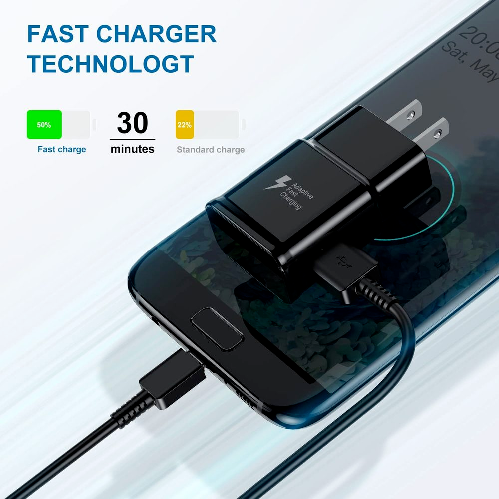 Adapter Fast Charger Type C With Android Phone Charging Cable For Samsung Galaxy