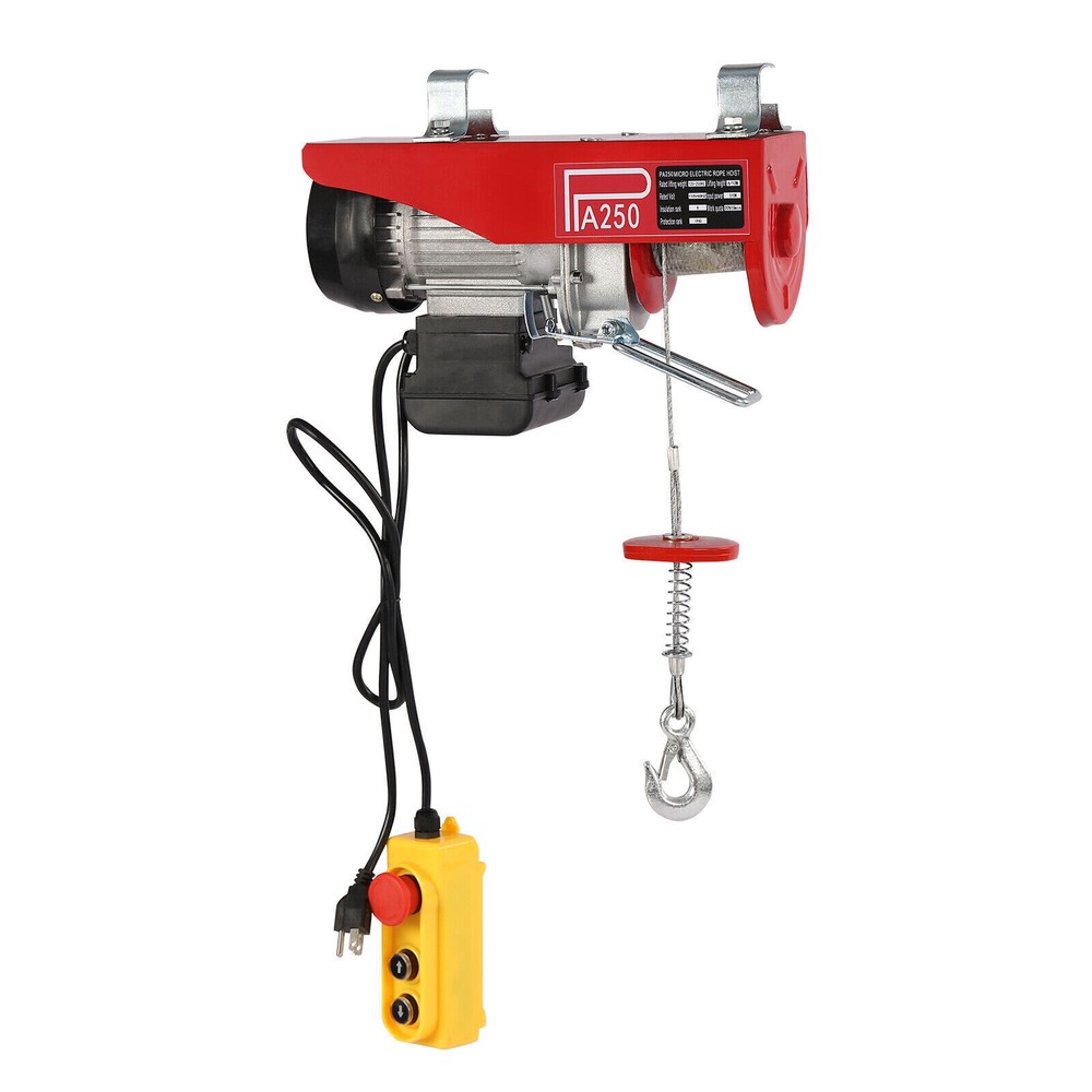 550LBS Electric Hoist Winch Engine Crane with Wireless 110V