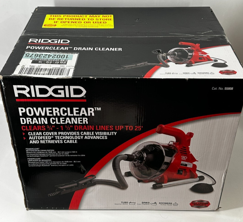 RIDGID PowerClear 120-Volt Drain Cleaning Machine 55808