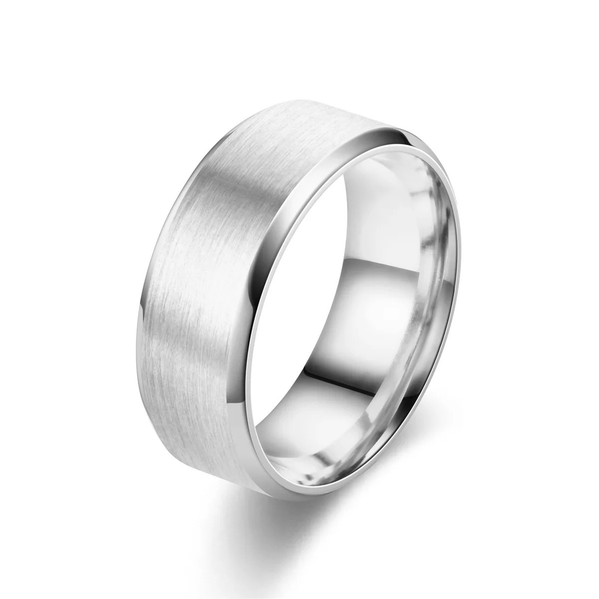 Tungsten Carbide Wedding Band Ring Brushed Silver Mens Jewelry Size 6 to 12