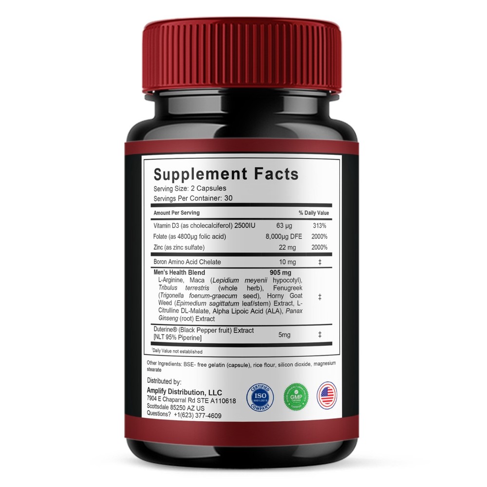 Testo Dark Max Performance Supplement, TestoDark Pills (60 Capsules)