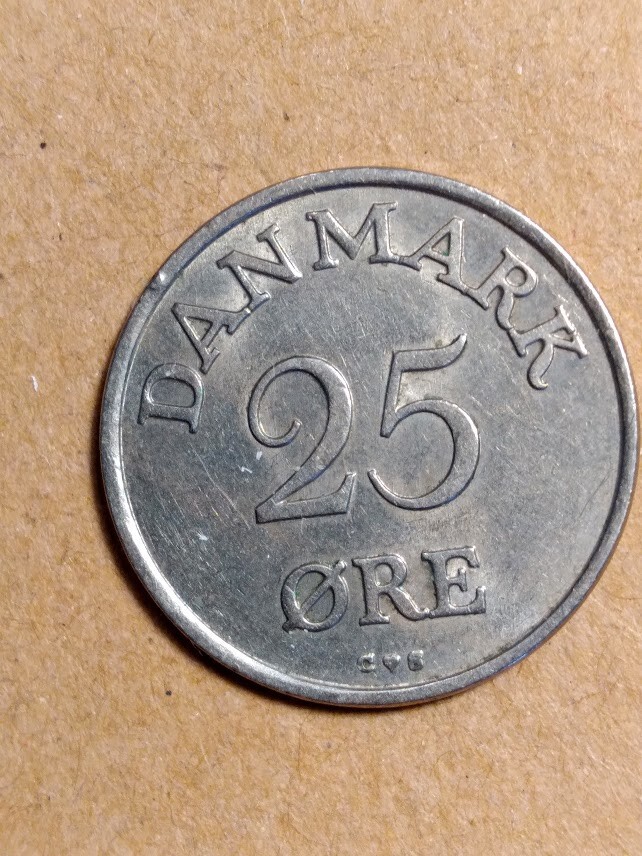 1957 Denmark 25 Ore