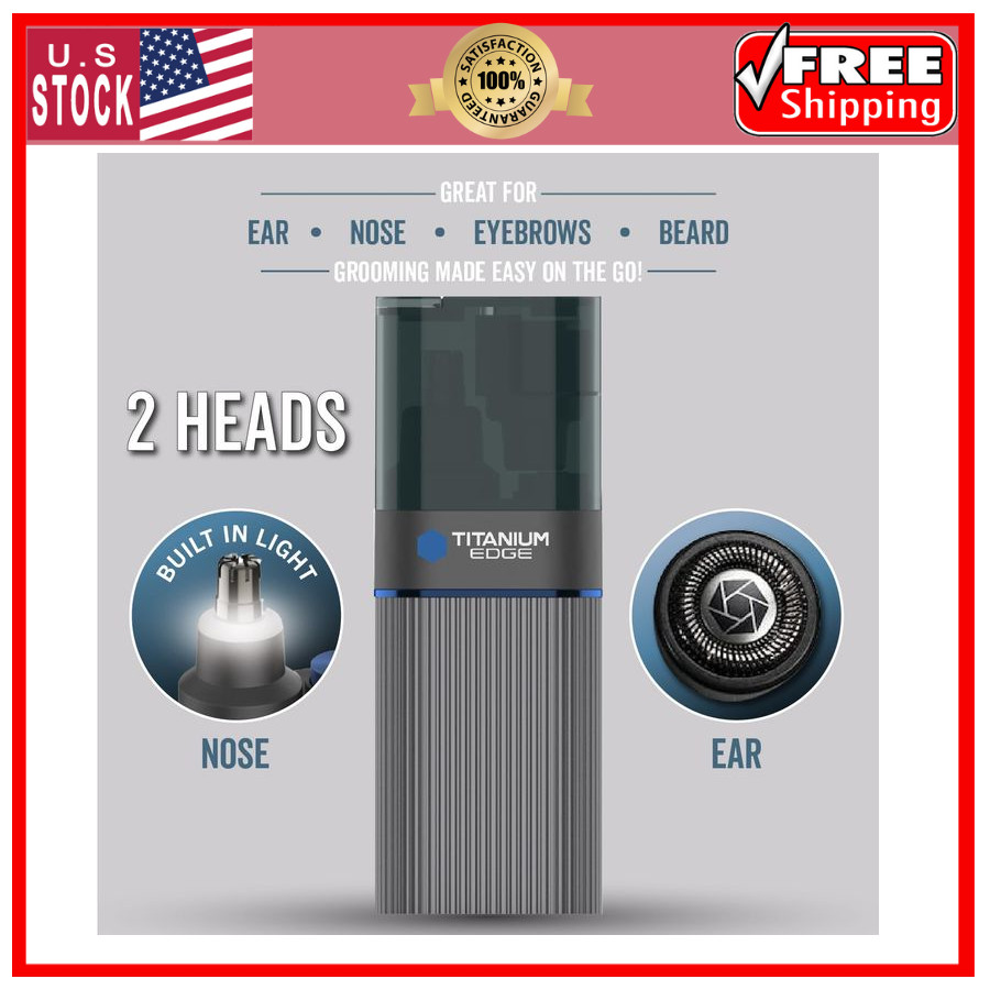Professional Microtouch Titanium Edge Ear Nose Trimmer Precision Grooming Tool