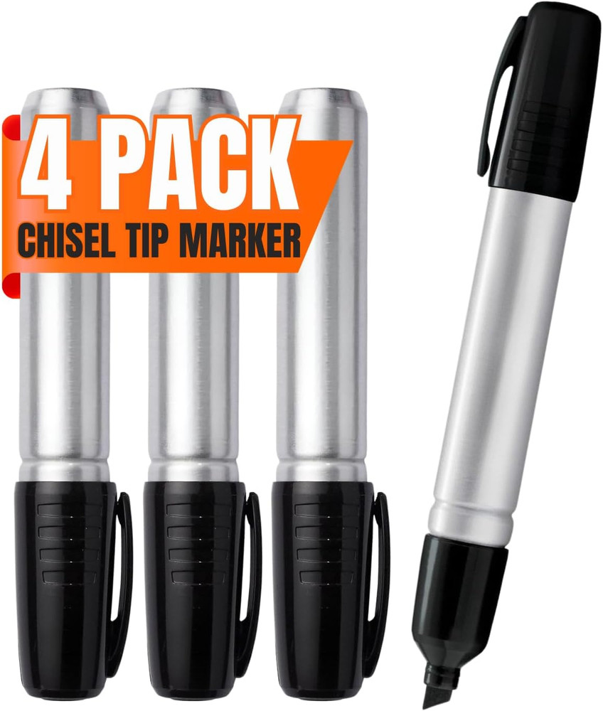 Jumbo Permanent Marker, Broad Chisel Tip Markers, Thick Permanent Marker, Black,