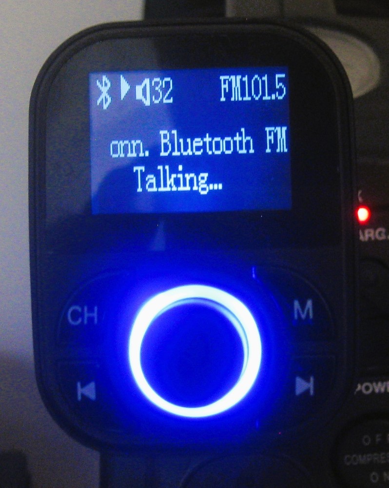 Bluetooth FM Transmitter Model 100109881 with AUX and SD Card Slot