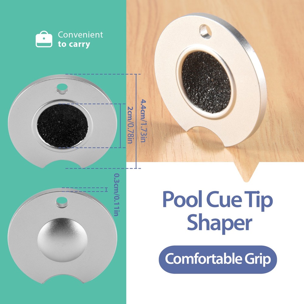 Pool Cue Tip Shaper Snooker Pool Cue Tip Tool Pool Tip Shaper Dime Pool Cue3377