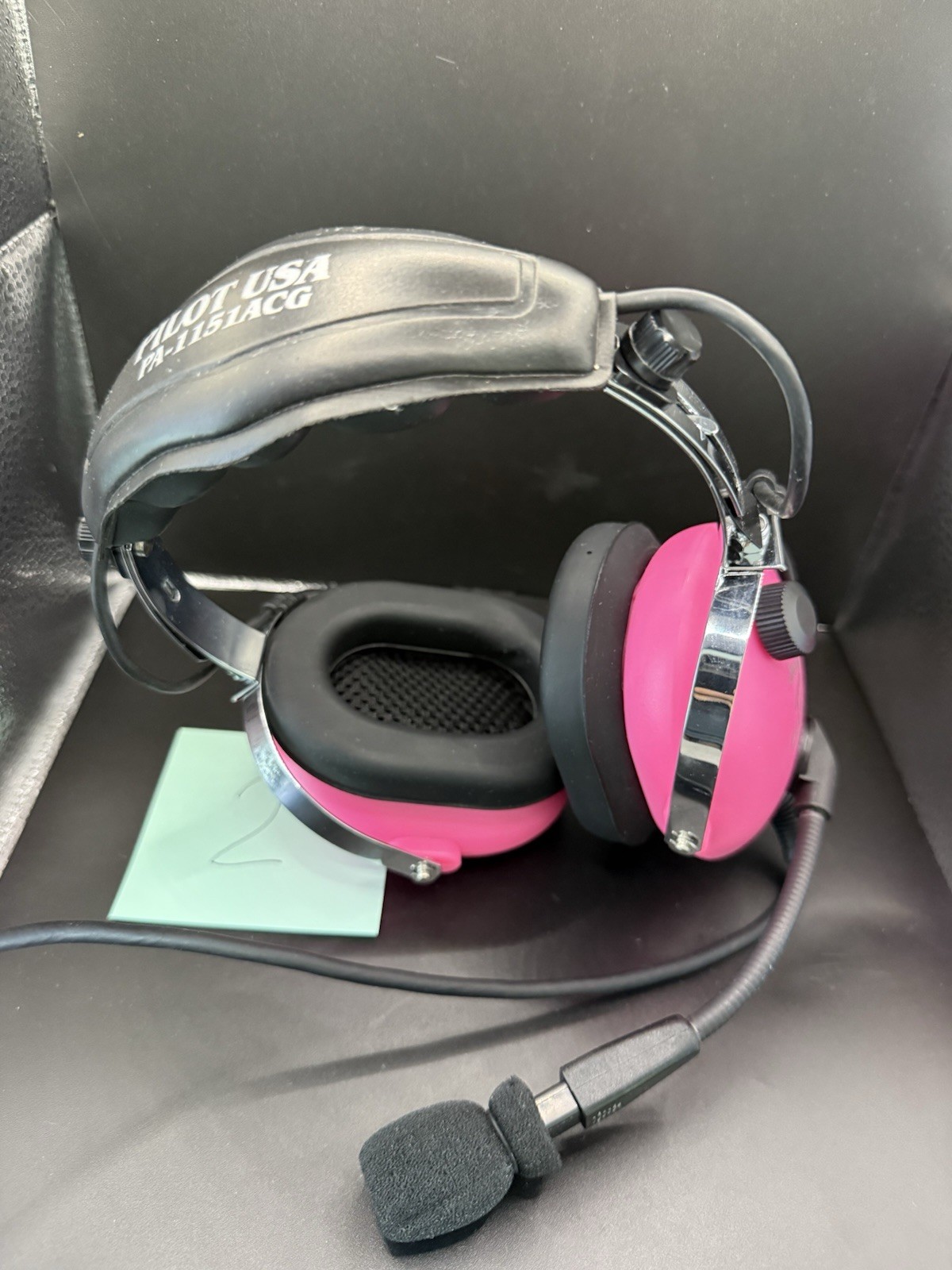 PILOT USA 1151 Youth AVIATION HEADSET NEW - HOT PINK - 2nd Pair