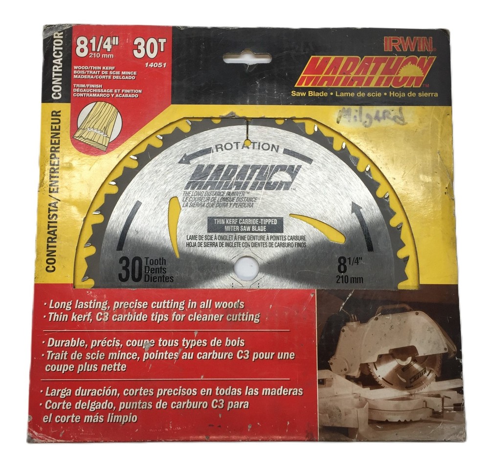 Irwin Marathon 8-1/4" (210mm) 30T Saw Blade 14051 NOS