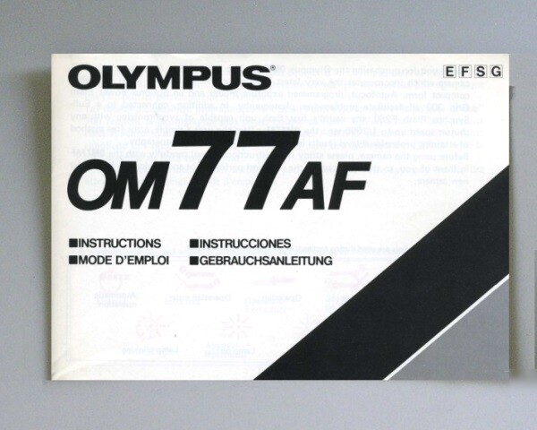 Olympus OM 77 AF Camera Instruction Manual multi-language