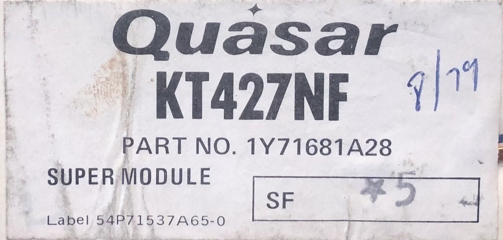 Vintage 1970's NOS Quasar SUPER MODULE SUPERMODULE KT427NF