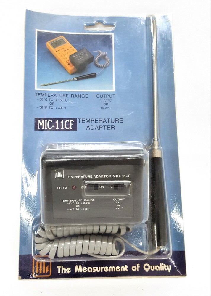 Digital Multimeter Temperature Adapter for any Surface, Liquid or Gas MIC-11CF