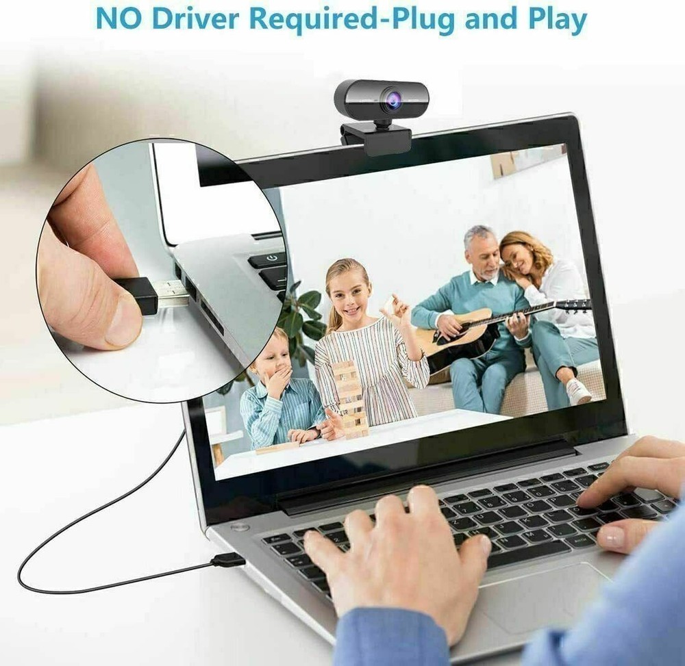 Webcam Full HD 1080P USB Web Camera Built-in Microphone PC Mac Computer Laptop