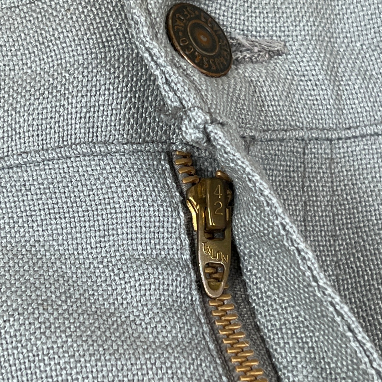 VTG 70s Levis 517 Pants Mens 36x30 Gray Sta Prest Bootcut Western Talon Zipper