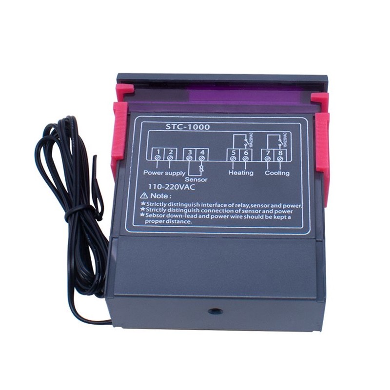 2x Digital Temperature Controller STC-1000 Thermostat w/ NTC Sensor AC 110V 220V