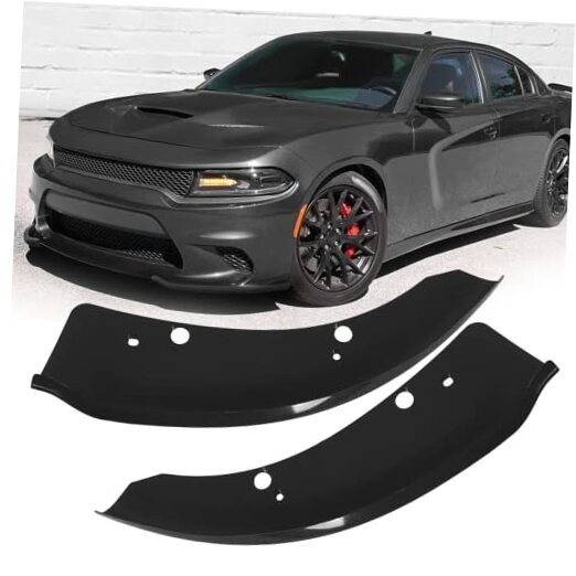 Front Bumper Lip Splitter Protector Compatible with Dodge Charger Black