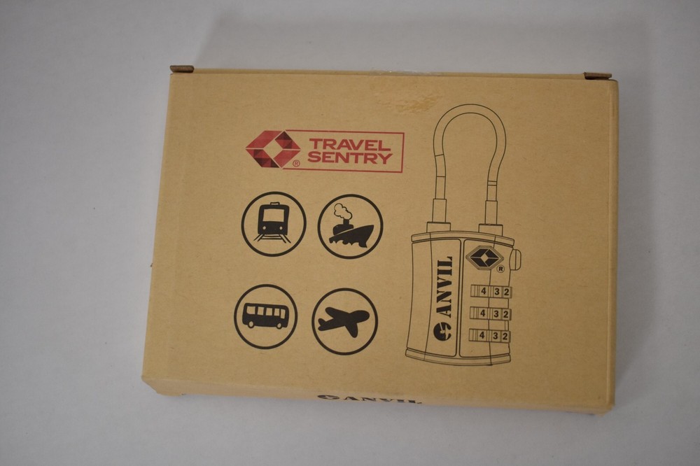 Anvil Travel Sentry Security Locks 4 Pack Assorted Colors C108 3 Digit Combo