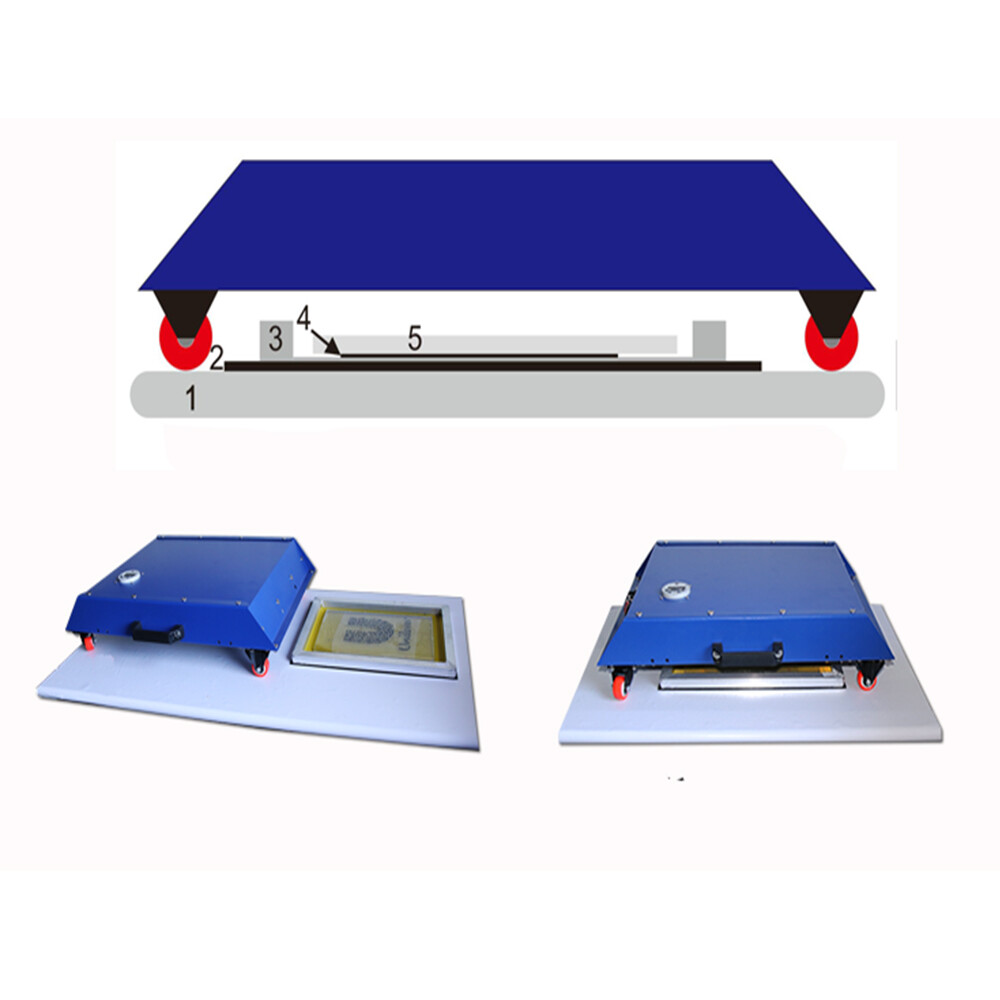 TECHTONGDA 110V Screen Printing Upper Push and Pull LED Movavle Exposure Unit