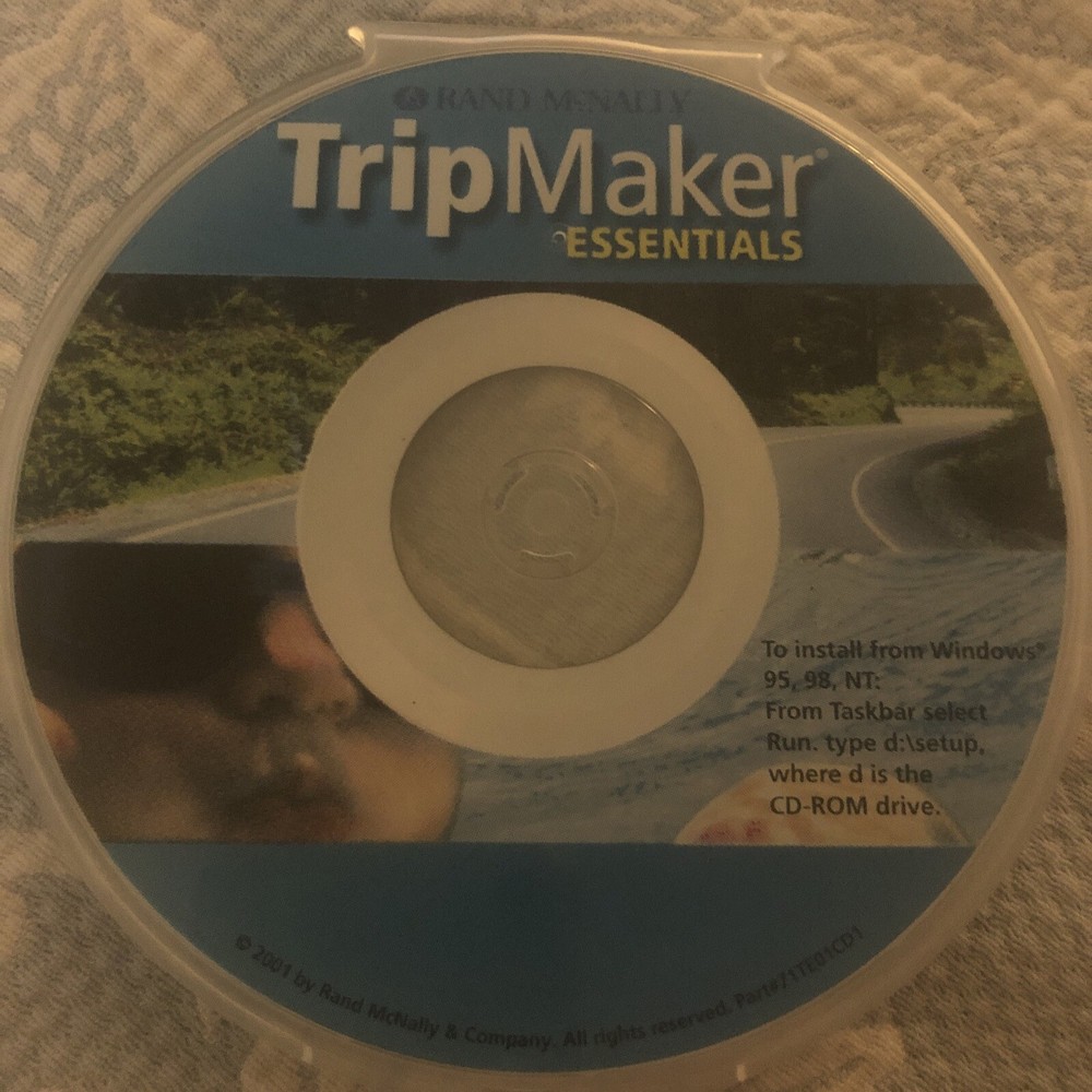 Rand McNally TripMaker Essentials CD-Rom 2001 Windows 95,98,NT