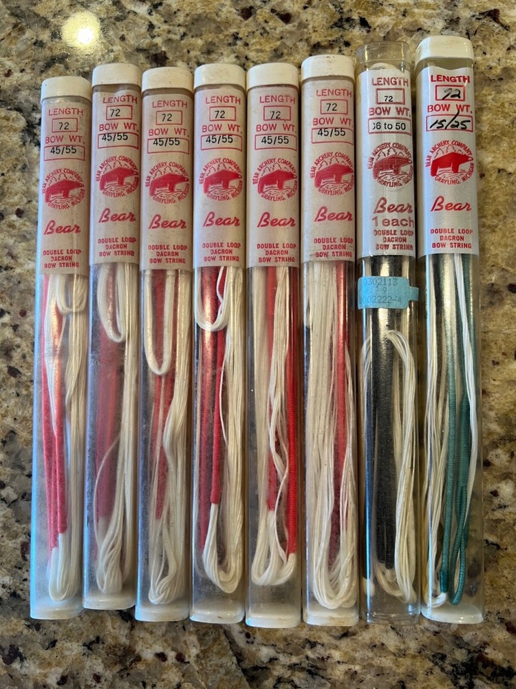 Vintage Bear Archery 72 AMO Recurve Bowstrings , Bow String , Bowstring , NOS