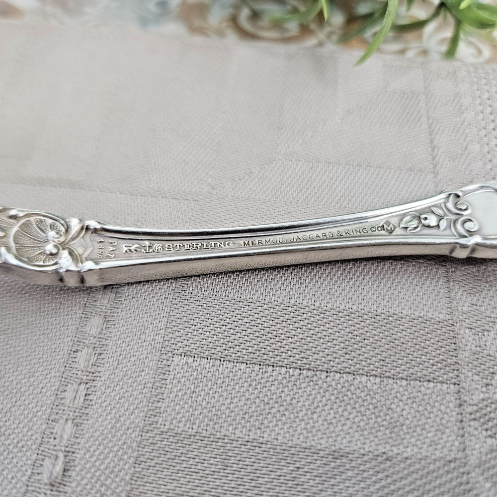 Vintage Gorham Baronial Out Monogram 1898 Fork Sterling Silver 925 Flatware 7"