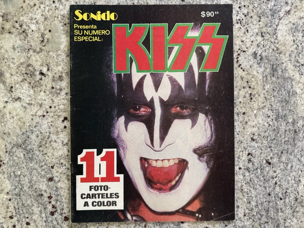 KISS 1982 SONIDO MAGAZINE MEXICO GENE PAUL ACE PETER AUCOIN VINTAGE VERY RARE!