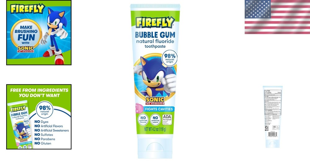 Bubble Gum Kid's Natural Fluoride Toothpaste - ADA Accepted, Fun 4.2 OZ