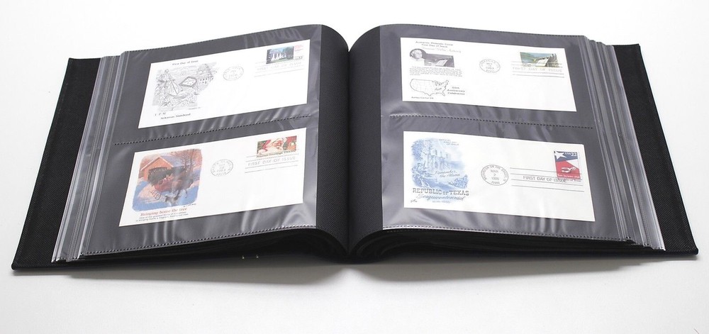 Album for 200 First Day Covers, Letters, Envelopes or Postcards DARK BLUE