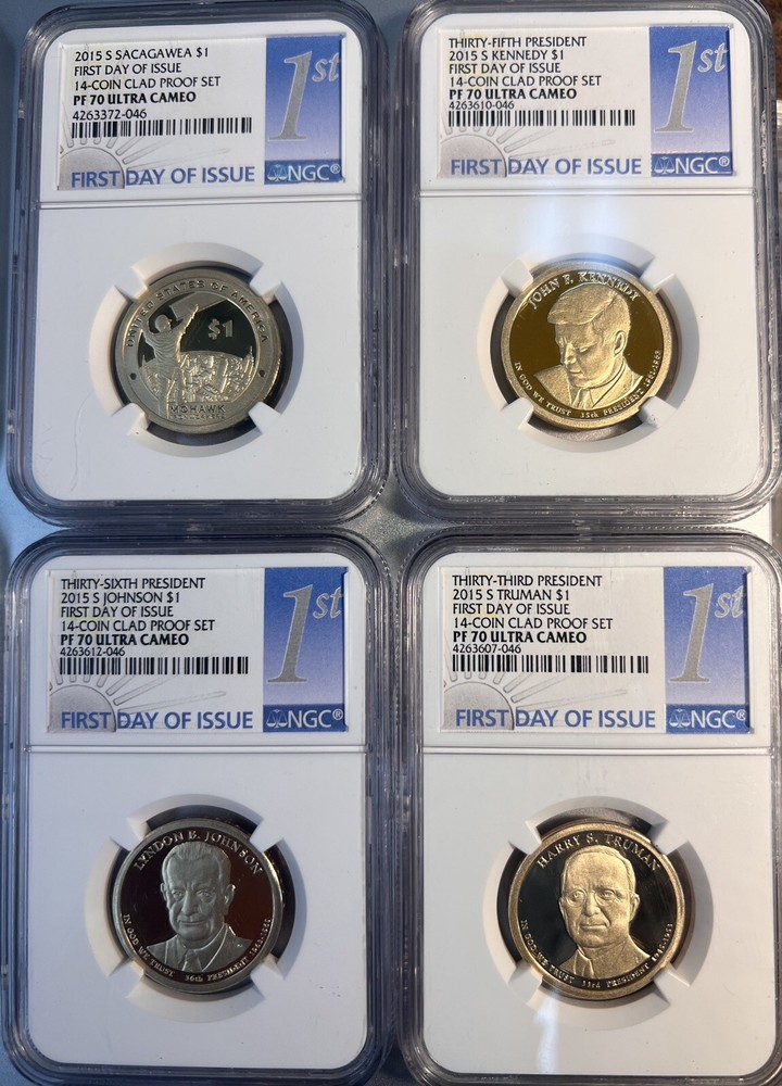 NGC PF-70 FIRST DAY ISSUE! 2015 CLAD PROOF SET 14 COINS