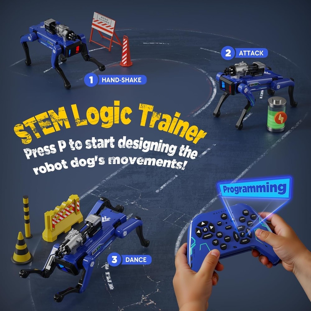 Smart Robot Dog - Interactive STEM Toys with Voice & Remote Control, 30+ ....
