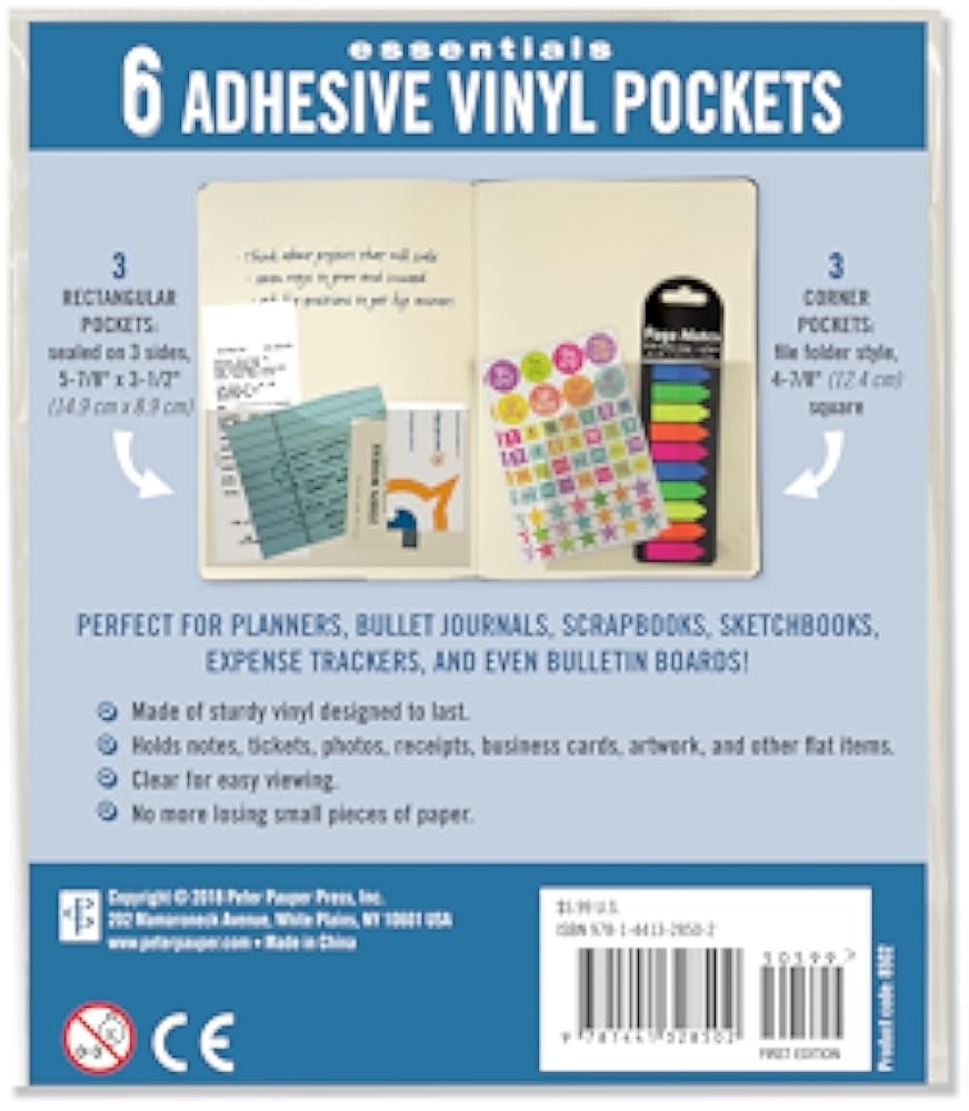 Adhesive Vinyl Poets for Bullet Journals