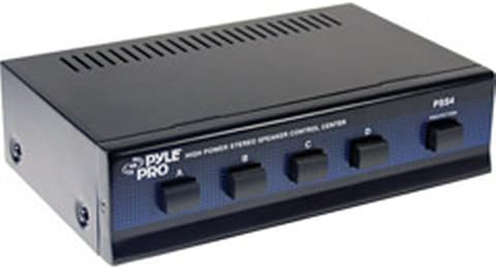 Premium New and Improved 4 Zone Channel Speaker Switch Selector Switch Box Hub D