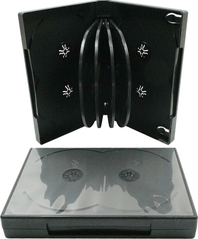 (1) DV12R33BKWT Black 12 Disc Empty Replacement 33MM DVD Media Storage Box Case