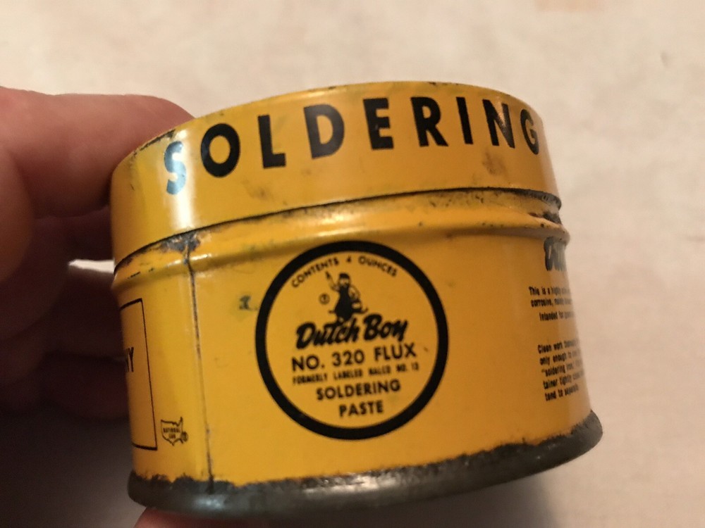 DUTCH BOY Vintage Soldering Paste Tin, 1962