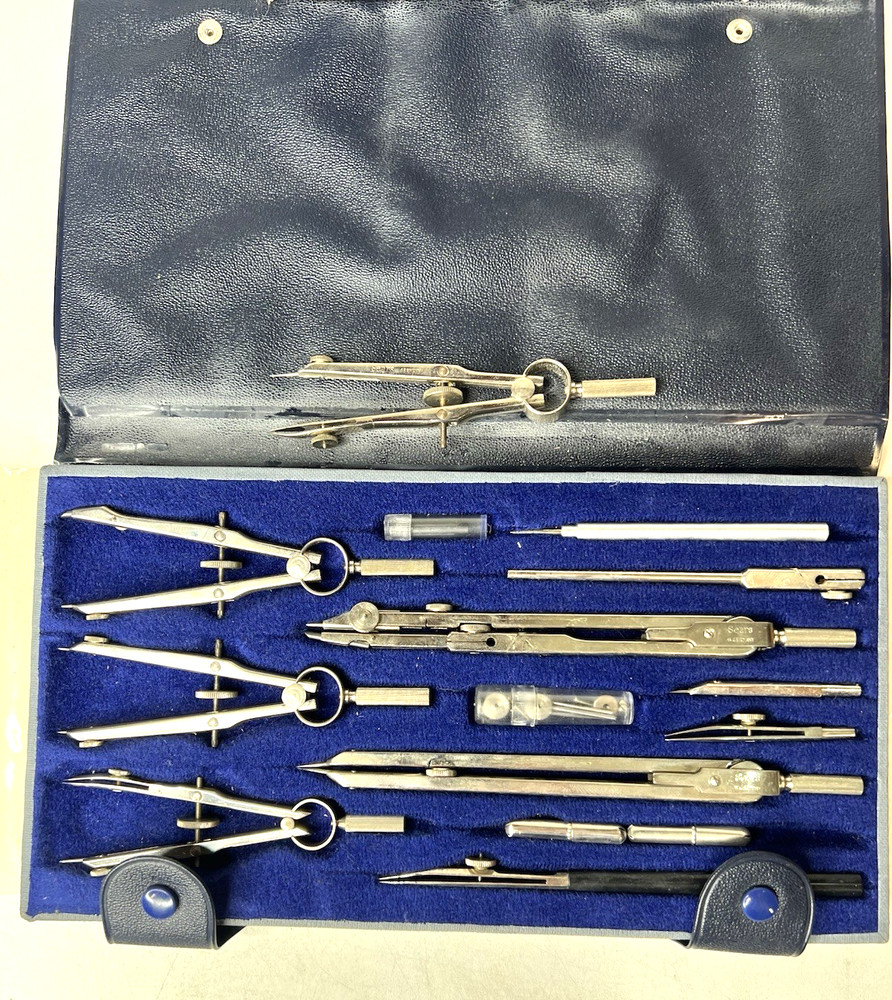 VINTAGE Sears Precision Drafting Compass & Tools Set Made in Germany 608.5069.4