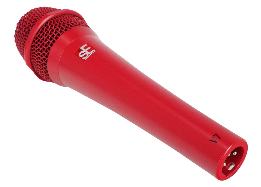Se Electronics V7 Red Handheld Dynamic Microphone Vocal Mic+Cable+Backpack