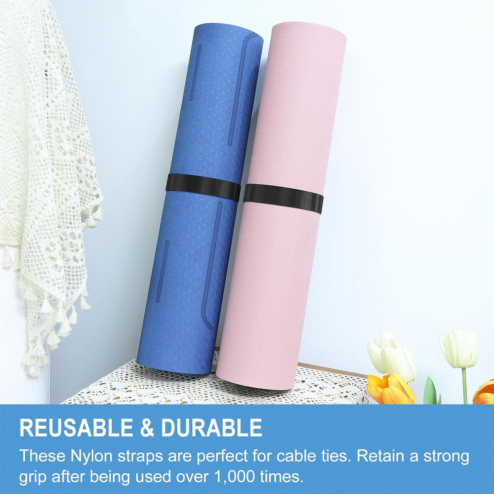 2In X 12Ft | Hook and Loop Straps Heavy Duty | Double Sided Self-Gripping Str...