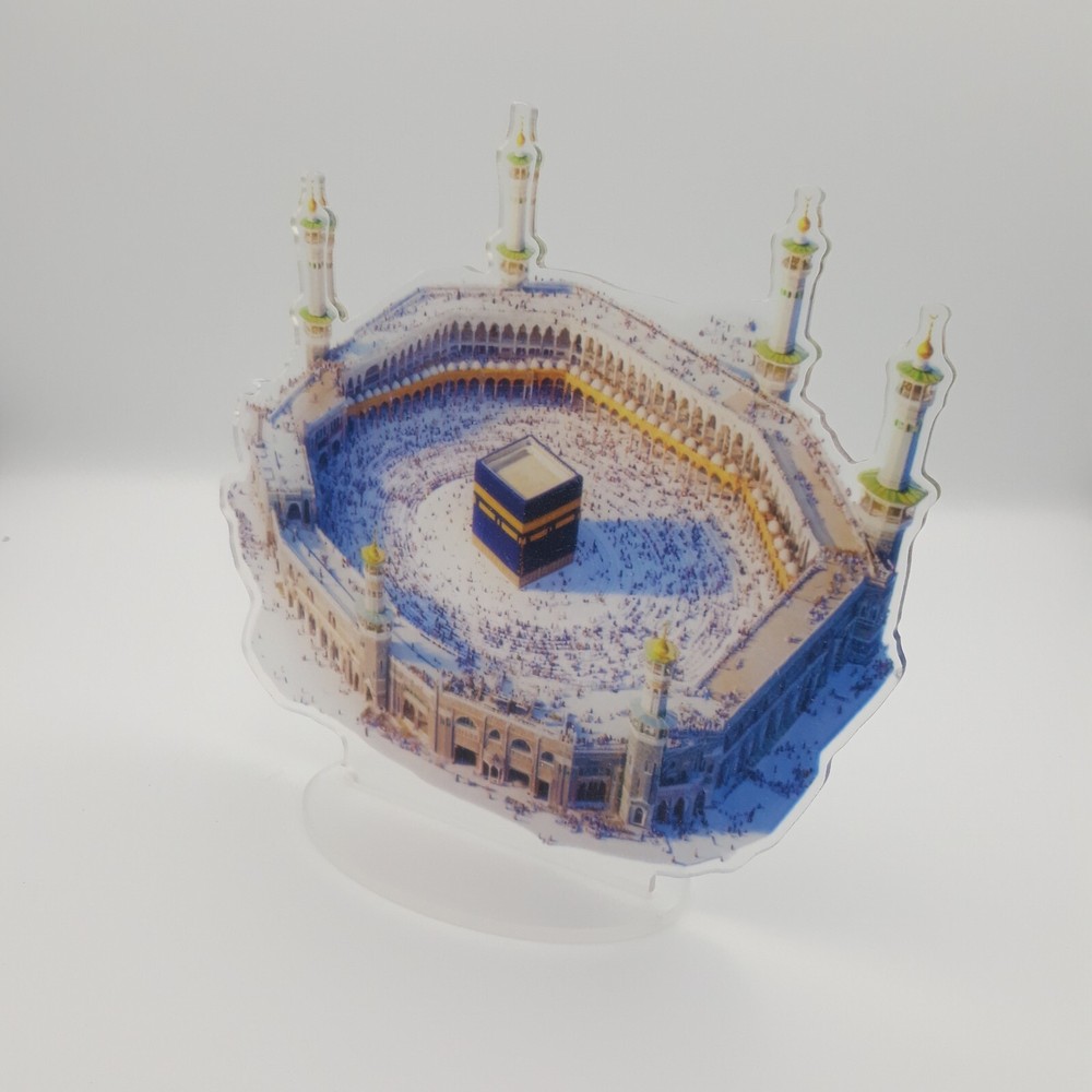 2D Tabletop Boho Acrylic Stand Kaaba Mecca Model