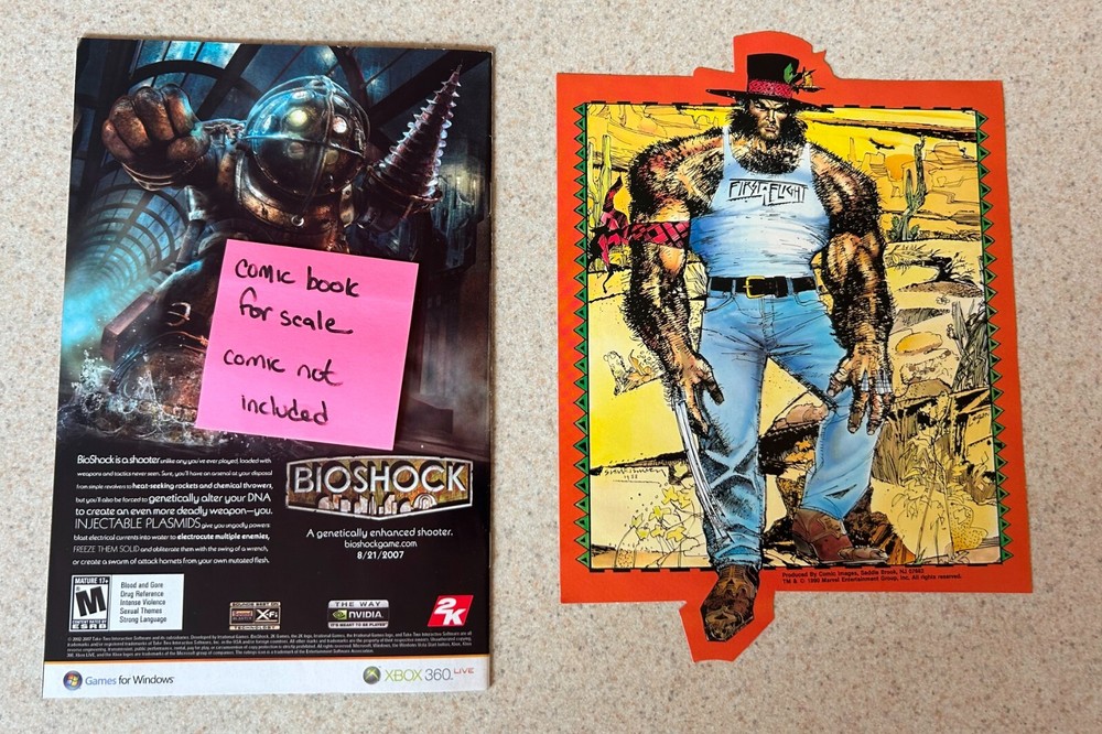 COMIC IMAGES Huge Decal (Marvel 1990) -- WOLVERINE Sienkiewicz -- 10.5" x 8"