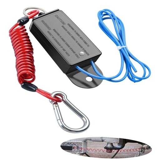 Trailer Breakaway Switch,  4ft Breakaway Coiled Cable with Electric Brake