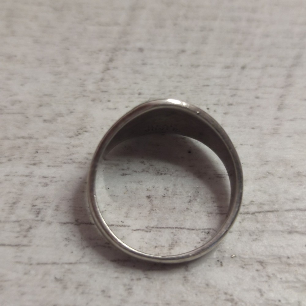 Palestinian Wartime Silver Ring Real Silver Stamped Vintage Ring Size T WW2